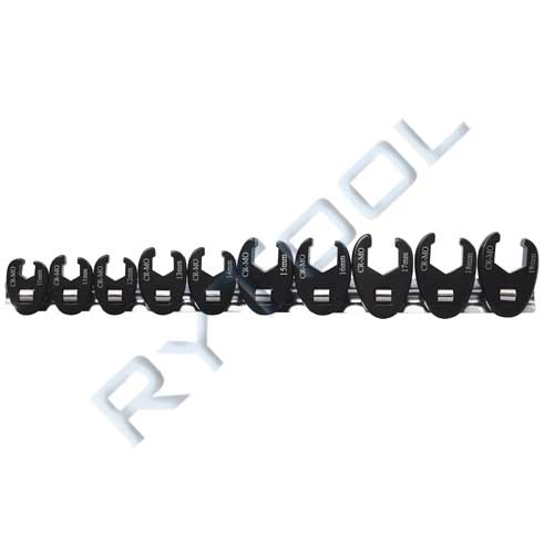 Rytool 3/8" Dr Metric Crows Foot Spanner Set